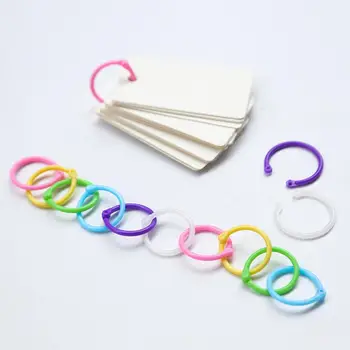 

30Pcs Plastic Loose Leaf Binding Rings Candy Color Coil Binder Hoop Holder Tool Made of high quality plastic, with bright color,