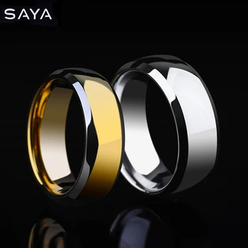 

8mm Width Tungsten Carbide Rings for Couple Anniversary High Polished Dome Band, Free Shipping, Customized