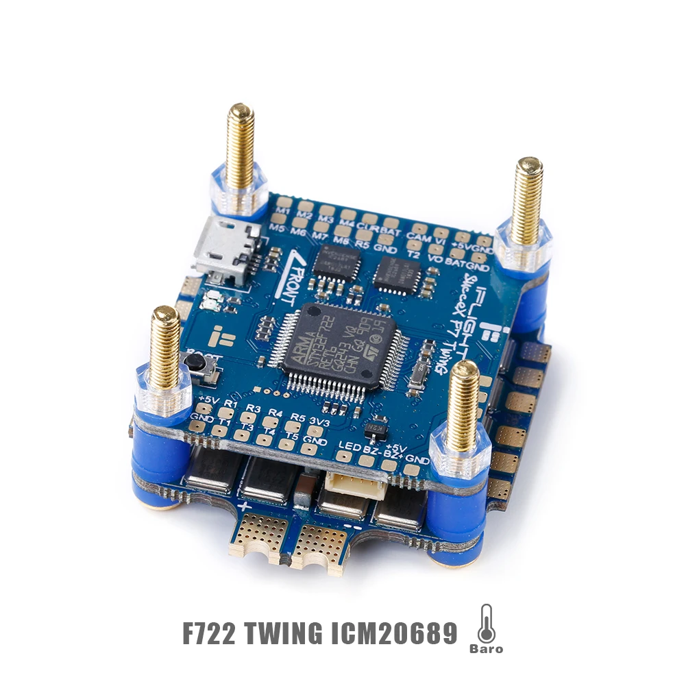 

Hot iFlight SucceX F7 TwinG V2 STM32F722RET6 Gyro Flight Controller with 4in1 BLHeli_32 ESC for RC Models Spare Part