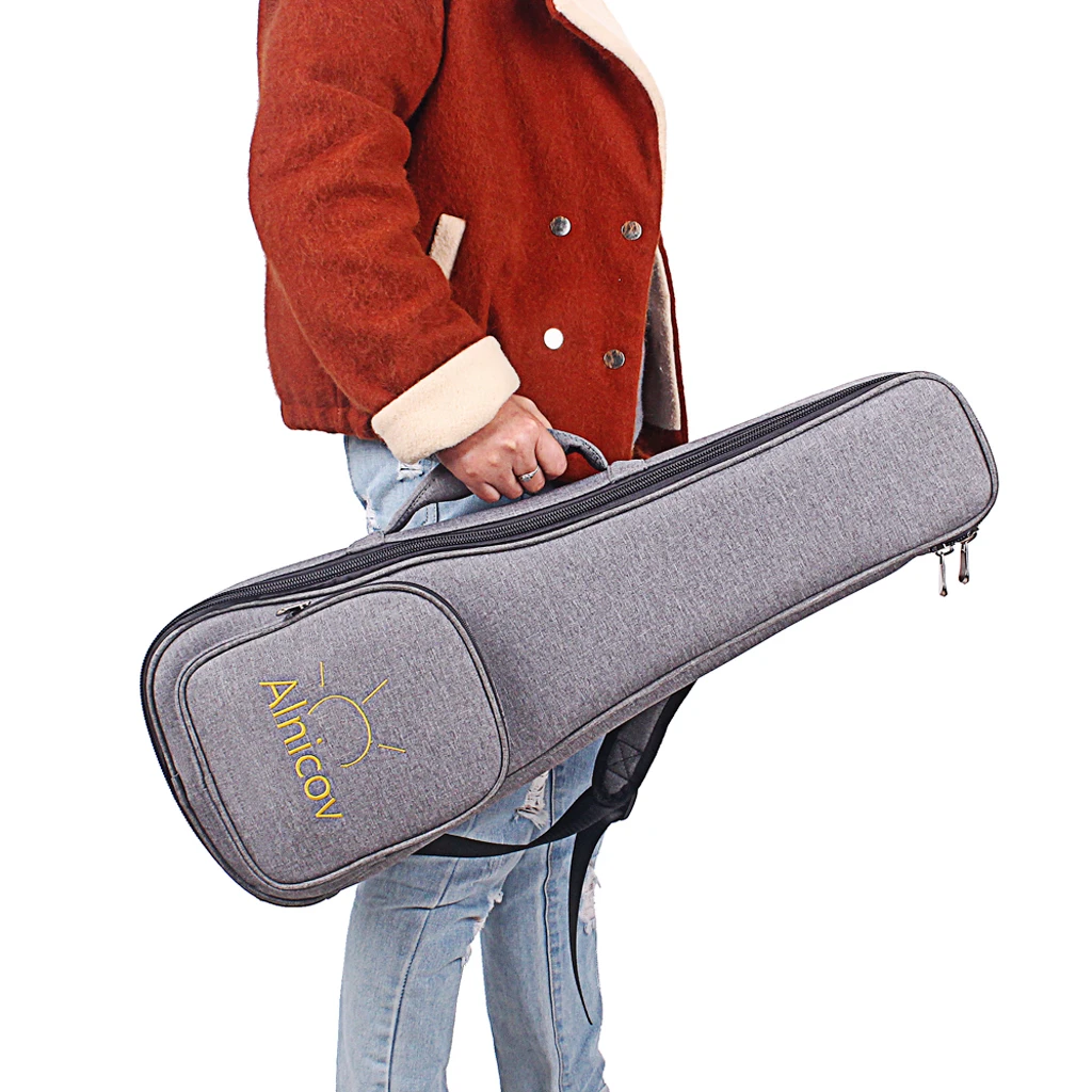 24 дюймовый Акустическая гитара мягкий чехол Gig Bag, с плечевым ремнем-черный/серый