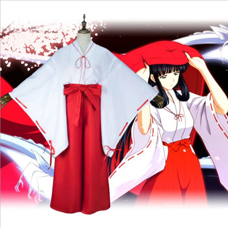 InuyashaKikyo cosplayAnime Inuyasha Miko Kikyo cos ropa Kimono japonés|Disfraces de anime| - AliExpress