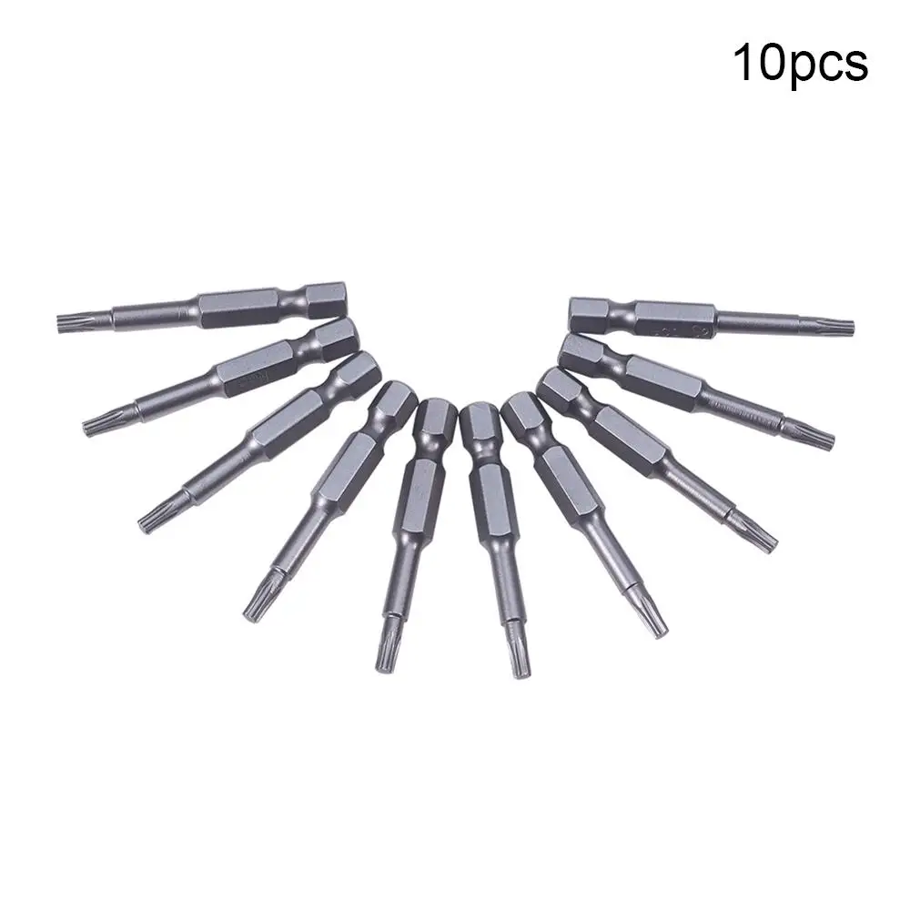 T15 x50mm x10pcs Utoolmart 5/10 шт. 1/4 ''шестигранный хвостовик с шестигранной головкой, отвертка, биты, S2 50/100 мм Магнитная отвертка бит T8 T15 T20 T25 - Цвет: T15 x50mm x10pcs