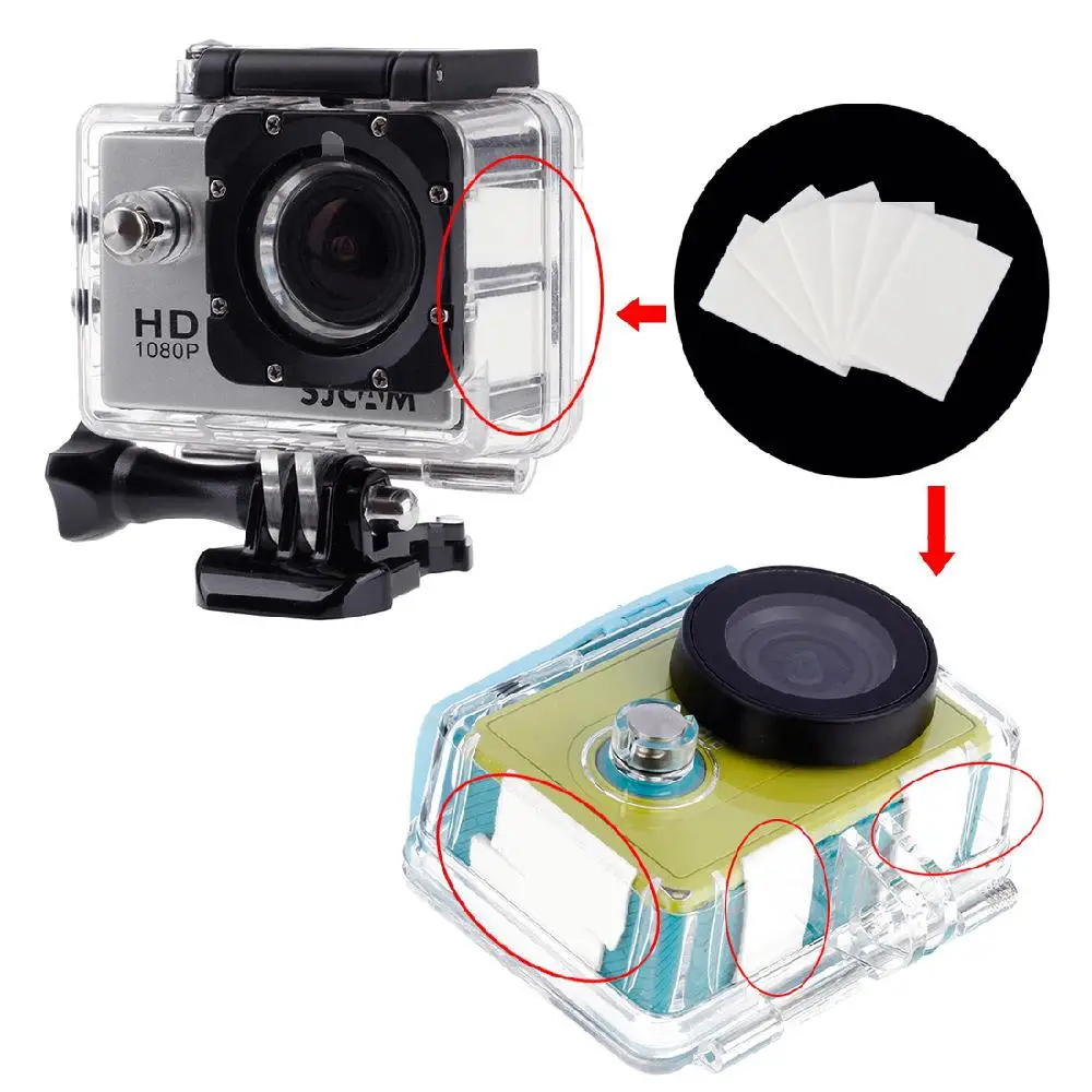 For DJI Osmo Action Sport DV Gopro Camera Accessories 12 pcs Sheet Anti-Fog Waterproof Moisture-proof Recycling inserts r60 | Электроника