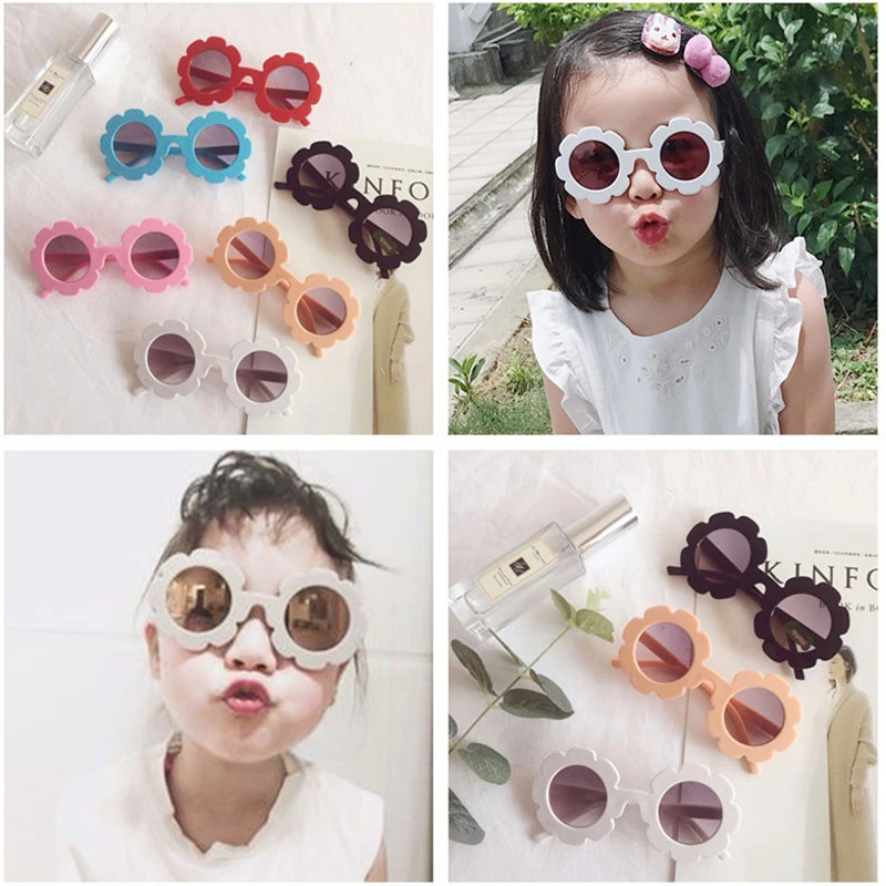 Fashion Baby Kids Boys Girls Flower Sunglasses Toddler Glasses Eyewear