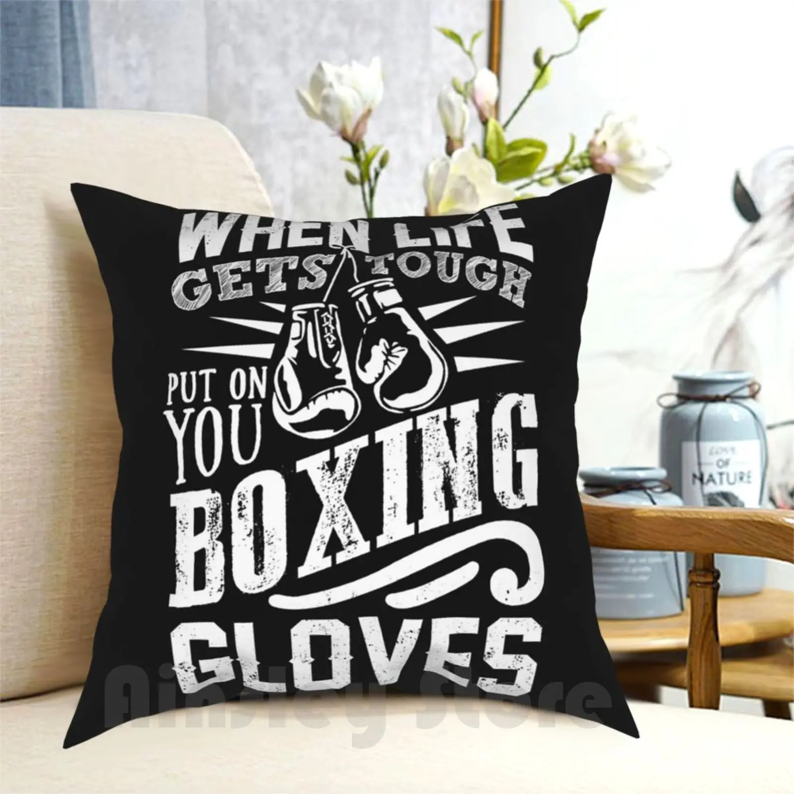 

Boxing Gloves Pillow Case Printed Home Soft Throw Pillow Boxing Gloves Gym Sport Life Sportislife Sportismylife Goodlife