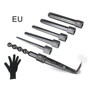 

Six-in-one tube changer ceramic curling iron multi-function LED wet and dry dual-use curling iron perm hair curler