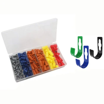 

180Pcs Electrical Wire Connectors Screw Terminals Kit & 3Pcs Telescopic Water Pipe Hook Garden Hose Bracket