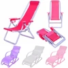 Furniture1:6/1:12 Plastic Garden Bench Chair Doll Beach Chair Foldable Deckchair Dollhouse Decor Doll Chair Toy Doll Accessories 1