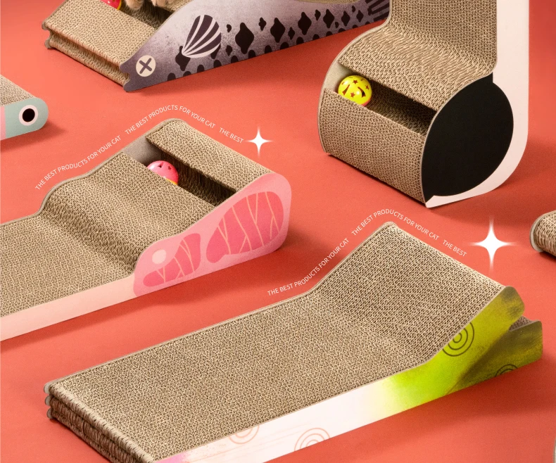 Planche à Gratter Pour Chats | Griffoir Pour Chat Ondulé Double Face,Grattoir Multifonctionnel