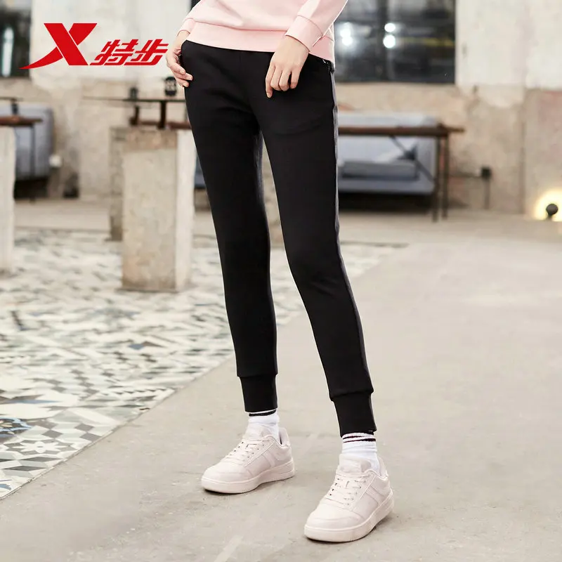 

Xtep Autumn New Arrival Casual Knitted Women Trousers Outdoor Running Sport Pants Slim Fit Elastic Bottom Pant 881328639229