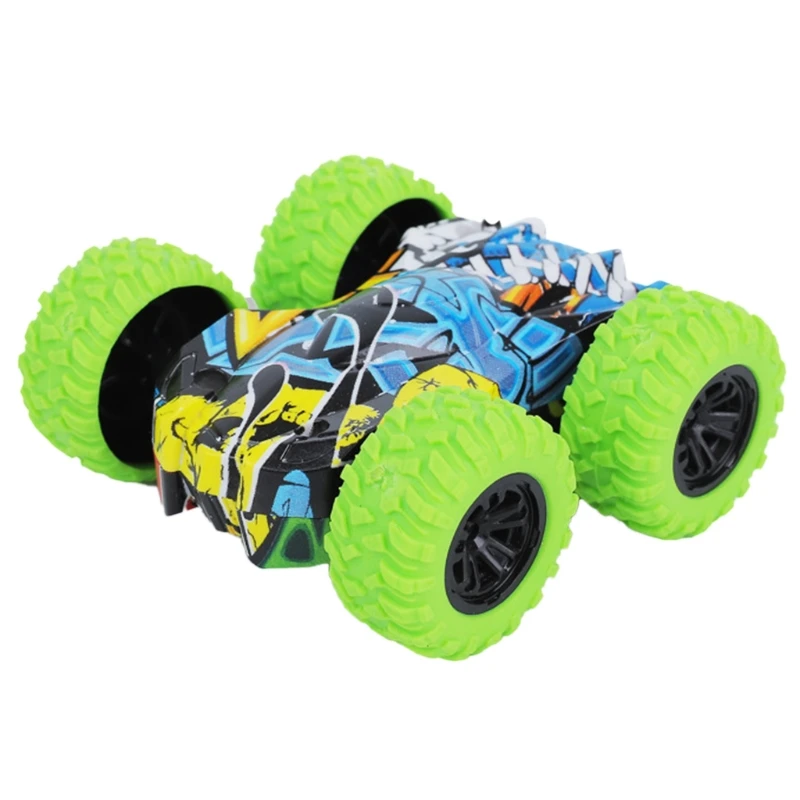 3’’ Friction Car Toy Mini Stunt Car Toy w/ 360°Free Flip Colorful Graffiti Pull Back Vehicle Kids Cute Perfect Xmas Gift tow truck toy Diecasts & Toy Vehicles