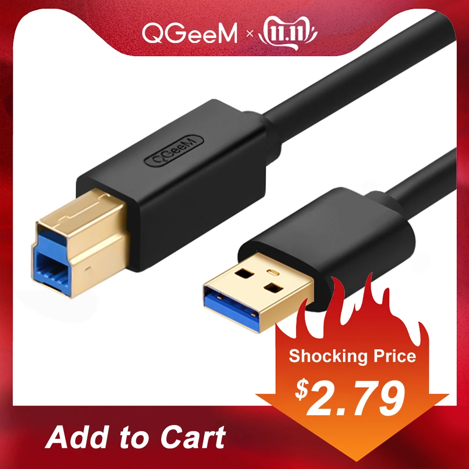 supper Speed USB 3.0 Printer Cable usb 3.0 am to bm cable USB3.0 Cable  Extension Printer Wire Cable