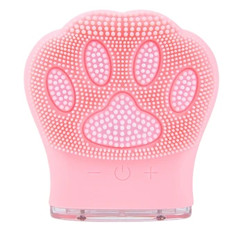 

HOT!Cat Claw Shape Silicone Cleansing Instrument Ultrasonic Charging Facial Cleansing Instrument Girlfriend Small Gift Wash Brus