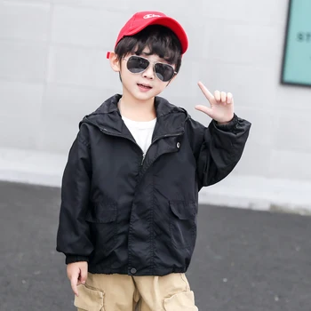 

Solid Hooded Boy's Coats 1-7 years old Spring and Autumn Children's Clothing for Boy Long Sleeve Casual Baby Kids Clothes