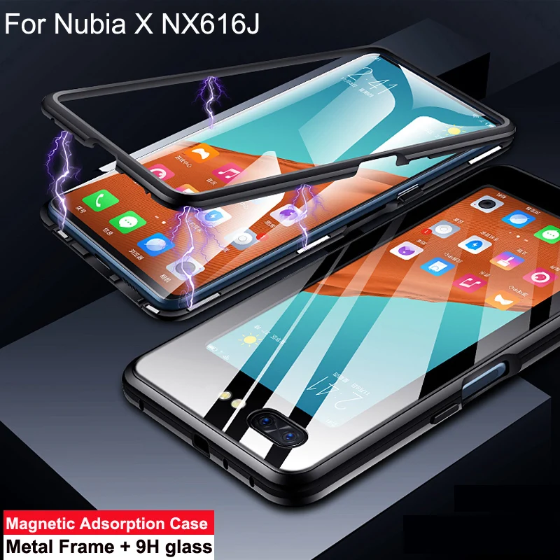 Роскошный чехол с магнитной адсорбцией для Nubia X NX616J металлический каркас