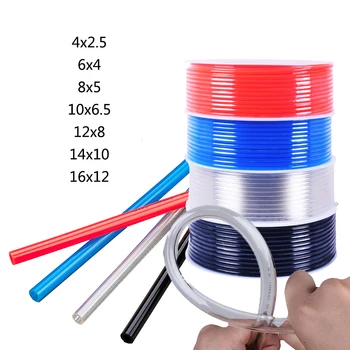 

1m pneumatic hose pu pipe 4 * 2.5 mm 6 * 4 mm 8 * 5 mm 10 * 6.5 mm 12 * 8 14 * 10 mm 16 * 12 mm air tube compressor hose