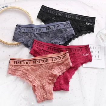 

Women Underwear Breathable Soft Acrylic Transparent Lace Low-Waist 1Pcs Pure Color T-back Women Low-Waist Underpants
