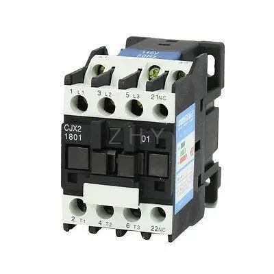 

CJX2-1801 AC Contactor 110V 50/60Hz Coil 18A 3-Phase 3-Pole 1NC