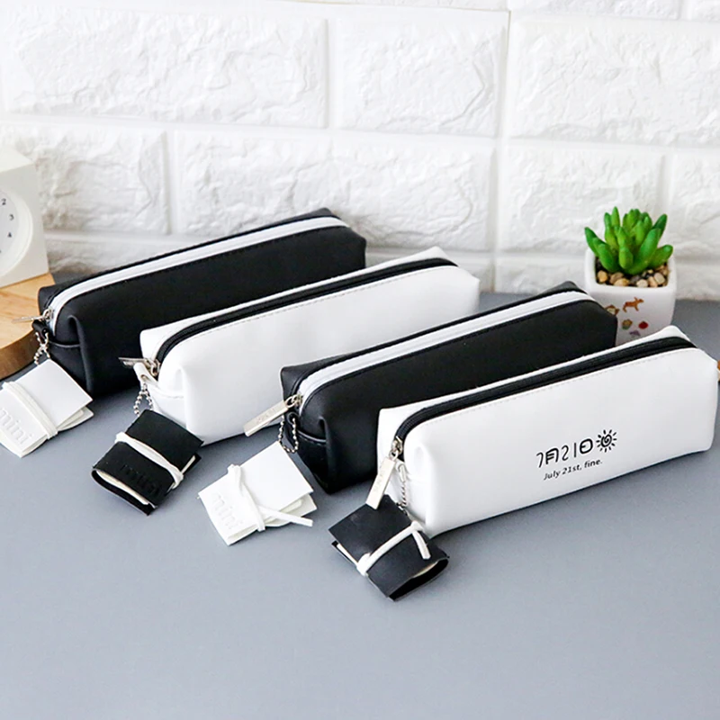 Letter Pencil Case Boys Girls Kids Students Waterproof PU Leather Pen Bag Stationery Holder Office School Supplies | Дом и сад
