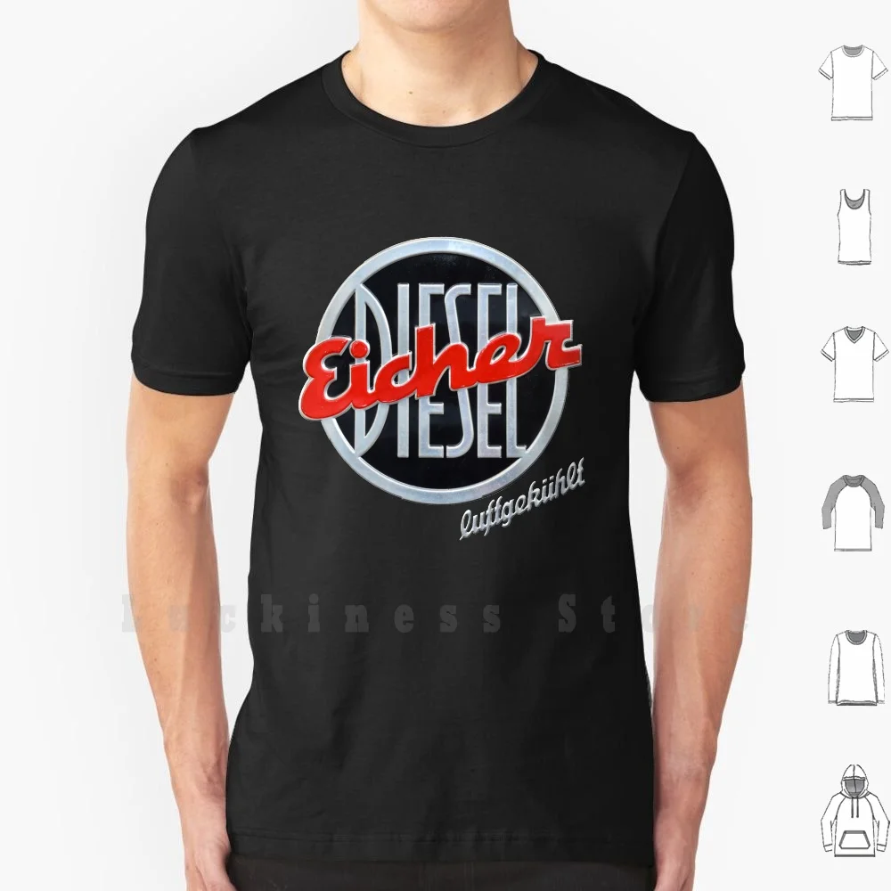 Eicher Traktor Logo Vintage Art Design 1.0 T Shirt Cotone Uomo Donna Stampa Fai Da Te Tractor Trecker Agricoltura Field Force