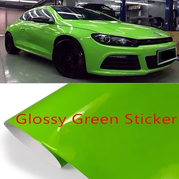 

Glossy green vinyl Auto Car Styling Car and motorcycle sticker Vinyl Wrap Film Air Release Sticker Decal Sheet