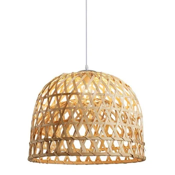

Pendant Light Hand-Woven From Bamboo Pendant Lamp Adjustable Height Lampshade Hanging Lamp Chandelier for Dining Room