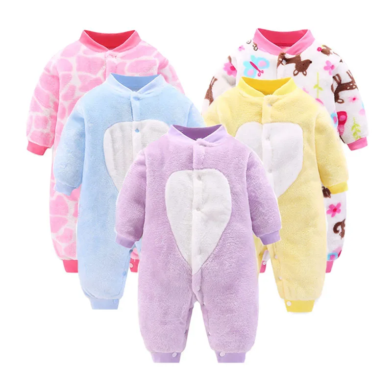Newborn Jumpsuit For Kids Spring Winter Baby Clothes For Newborns Jacket Coat Girls Boys Soft Flannel Sleepwear Baby Romper kids jackets,baby jumpsuit,winter coat