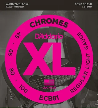 

Ecb81 chromes string kit for bass guitar, light, 45-100, long scale, D'Addario