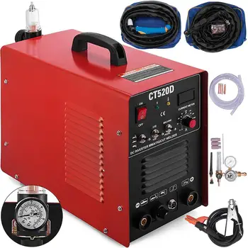 Price VEVOR Plasma Cutter CT520D 3 In 1 Combo Welding Machine Tig Welder 200A Arc Welder 200A Plasma Cutter 110V/ 220V