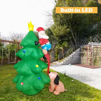 

1.85M Christmas Inflatable Led Christmas Santa Tree Airblown Christmas Inflatable Tree Airblown Inflatable Climbing Tree