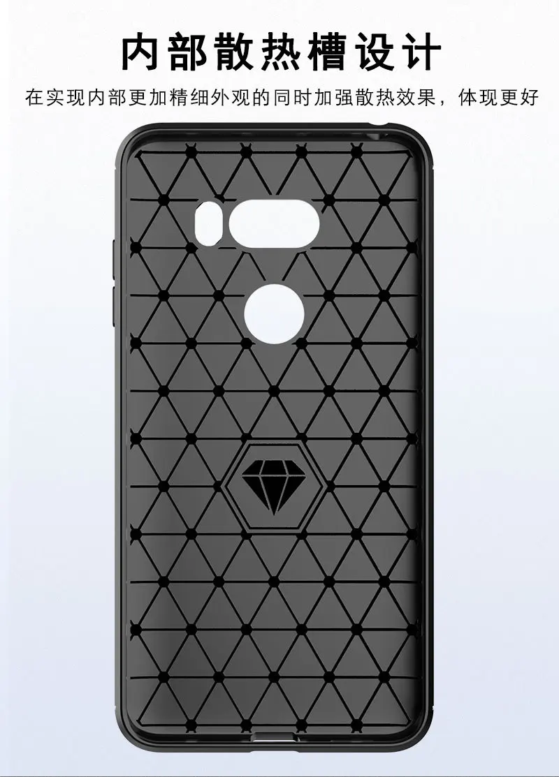 Для LG V35 ThinQ 6," дюймовый противоударный защитный чехол для телефона для LG V35 ThinQ Fiber мягкий чехол