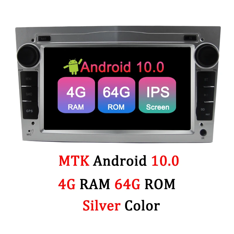 Navivox 2 Din Android 10,0 Opel DVD gps для Opel Astra J Zafira B Astra G Corsa D Vivaro Vectra B Meriva мультимедийный автомобильный плеер - Цвет: 4G 64G Silver