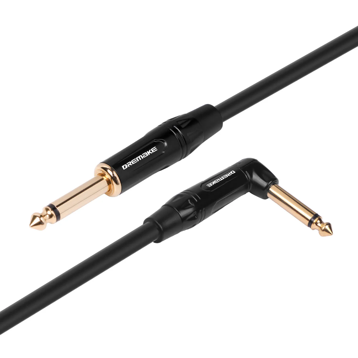 DREMAKE 6.35mm TS 1/4 Inch Male to 1/4 Inch Male L-S 뷱 ȣ  ڵ 6.35mm to 6.35mm ׷  ̺