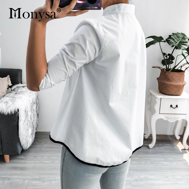 sexy blouses for women Floral Embroidery Shirt Women 2020 Summer New Arrival Half Sleeve Loose Casual Blouses Ladies Cotton Doll Shirt Blue White Tops ladies white shirt