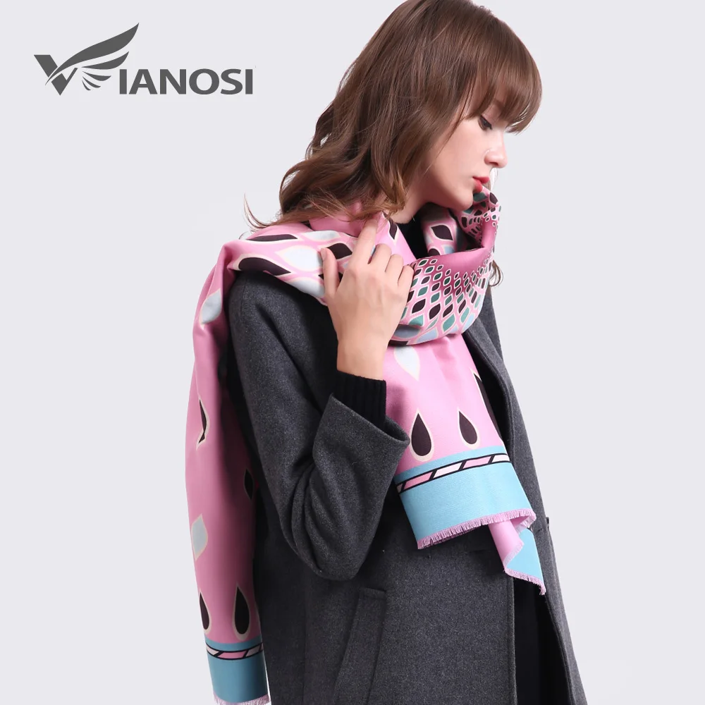 

VIANOSI 2020 Fashion Winter Scarf Women Wool Print Shawl Top Quality Cashmere Studios Warm Woman Wraps