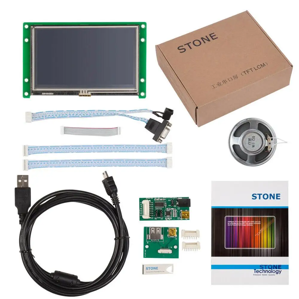 4 3 дюймовый дисплей HMI модуль TFT LCD сенсорный экран RS232 TTL для промышленного
