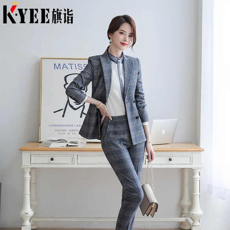 

Plaid Small Suit Coat Women Wear 2019 Autumn Clothing New Style British-Style Leisure Suit Ol Formal Wear WOMEN'S Suit