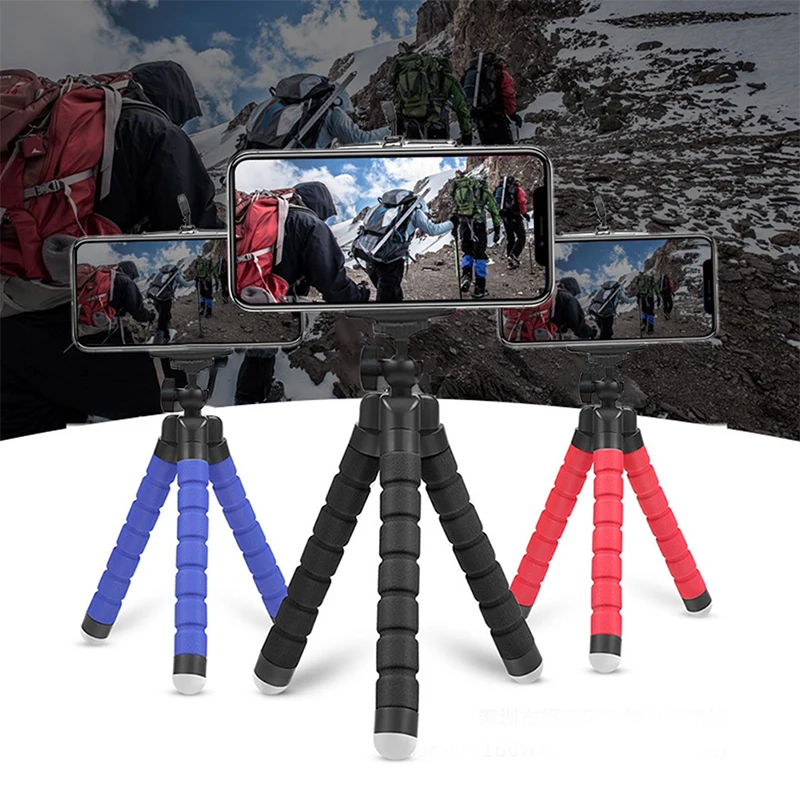 Mobile Phone Holder Flexible Octopus Tripod For Camera Selfie Stand Monopod Support Photo Remote Control Tripod for Phone iPhone charging stand for phone