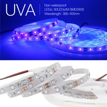 SumTang UV Led Streifen 12V UVA Licht 395-405nm SMD2835 60LEDs/m Uv Ray LED-Diode Band Lila band Lampe für Party