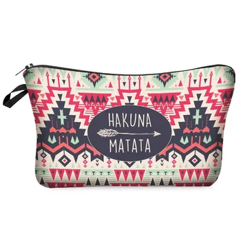 

Makeup Bag Women Cosmetic Bag With Multicolor Pattern 3D Printing makeup organizer Cosmetics Pouchs For Travel make up bag