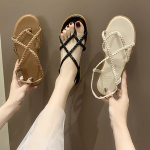 Women's Sandals  Fashion Flat Shoes Women Sandy Beach Shoes Summer Trend Clip Toe Shoes Comfortable Sandals Women Casual Shoes