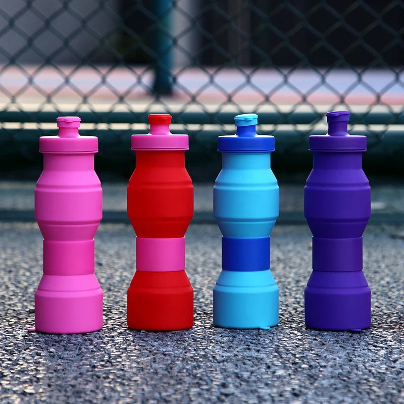 

Silicone Collapsible Water Bottles 800ML Travel Folding Cars Portable Kettle My Hiking Gyming Foldable Sport Drink Bottle