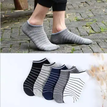 

Spring and summer thin socks men thin strip simple short tube sports socks