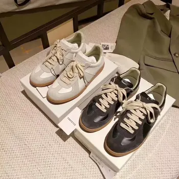 

2020 MM6 Suede Sneakers Women Men Unisex Low-Cut Genuine Leather Casual Sneakers Shoes