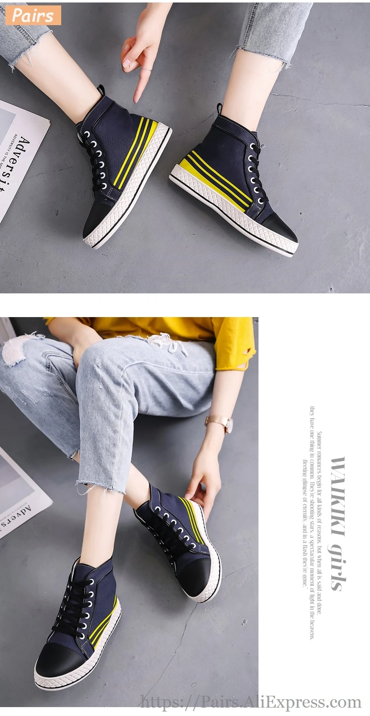 Lace-up Canvas Ladies Shoes Comfortable Rubber Flat Shoes Women Casual Shoes High Top Sneakers Women Flats Autumn Women Shoes PU