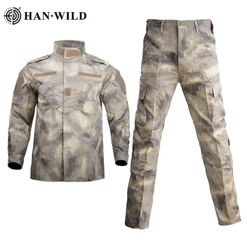 

Tactical Camouflage Military Uniform Clothes Suit Men Waterproof Abrasion Resistant Army Military Combat Jacket + Cargo Pants