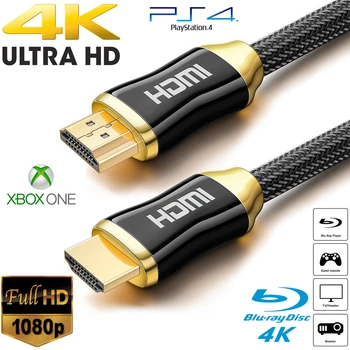 

5m 10m High Quality Braided HDMI Cables 4K V2.0 Ultra HD HDMI to HDMI Cable for HD TV LCD Laptop Projector Computer NE
