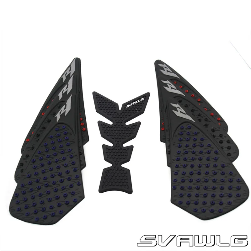 

Motorcycle Tank Pad Protector Sticker Decal Gas Knee Grip Traction Pad Side 3M For Yamaha YZF R1 2004 2005 2006