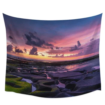 

Bedroom Wall Tapestry Beach Sunset Scenery Tapestry Wall Hanging Picnic Yoga Mat Living Room Wall Decoration