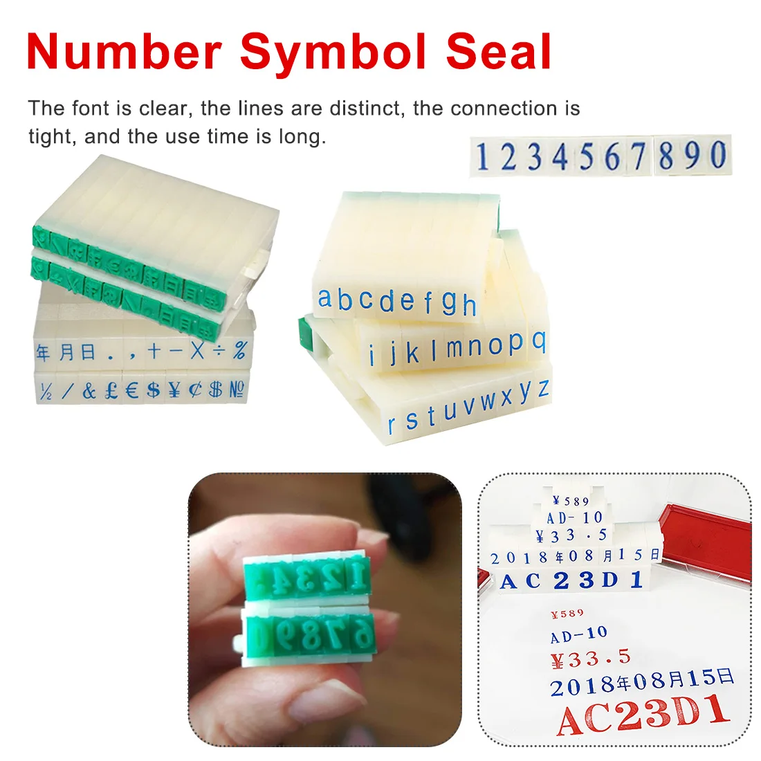 

DIY Paper Work Diary Ablum Wedding Letter Alphabet Stamp Digital Number Symbol Seal Chapter Combination Ink Print